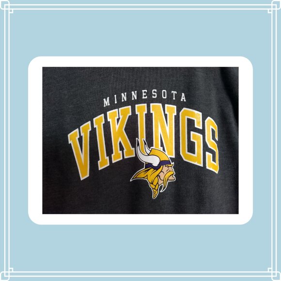 Official NFL Minnesota Vikings Charcoal Grey Hoodie Sweatshirt, Youth Size Small - Picture 2 of 9